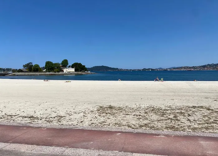 Baiona, Playa Santa Marta, Piscina